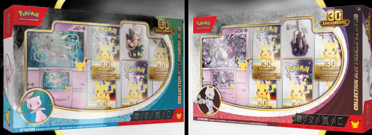 Coffret Collection avec figurine 30ᵉ Anniversaire Mewtwo ou Mew