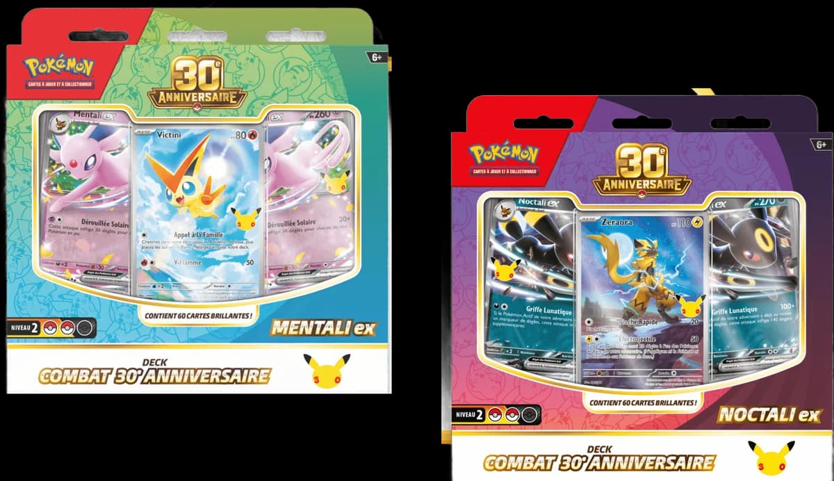 Deck Combat 30ᵉ Anniversaire Mentali-ex ou Noctali-ex