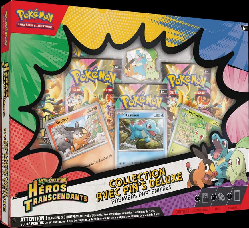 Collection avec pin’s Deluxe Héros Transcendants
