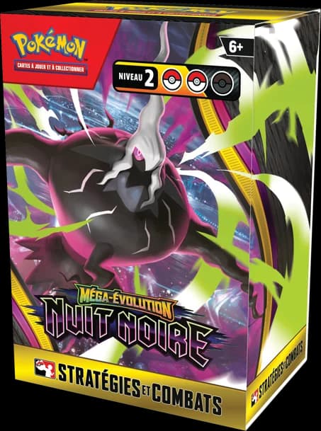 Le Boîtier Stratégies et Combats de Nuit Noire, avec Méga-Darkrai sur la boîte